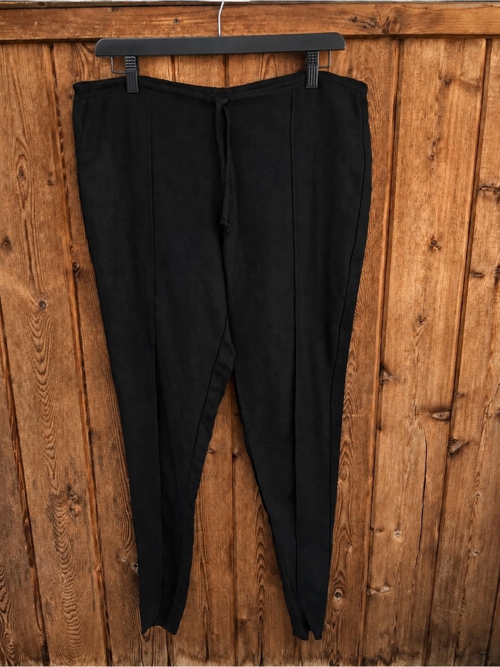 NWT Revolve Chaser Linen Viscose Split Leg Pants Size M Black
